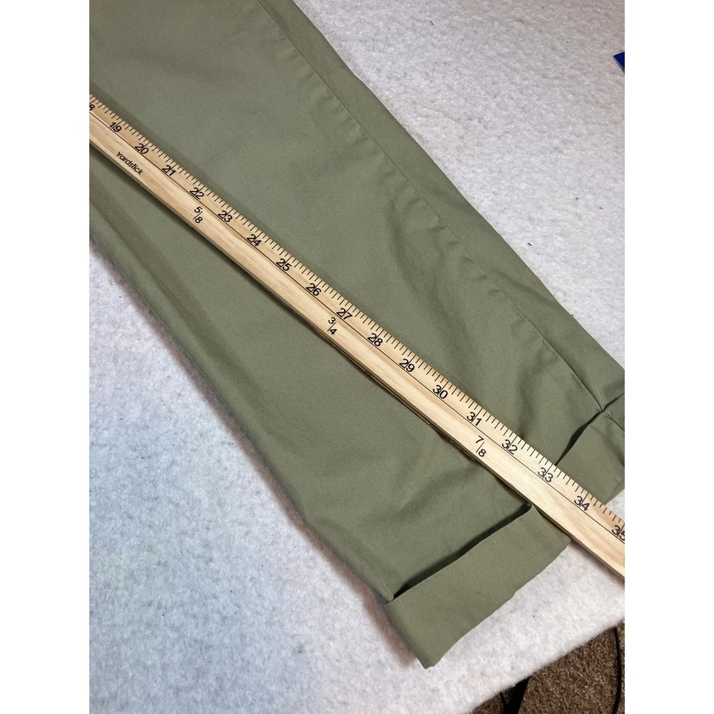 Bills Khakis Pleated Trousers Olive Green Cuffed Dress Pants Mens 36 Made in USA